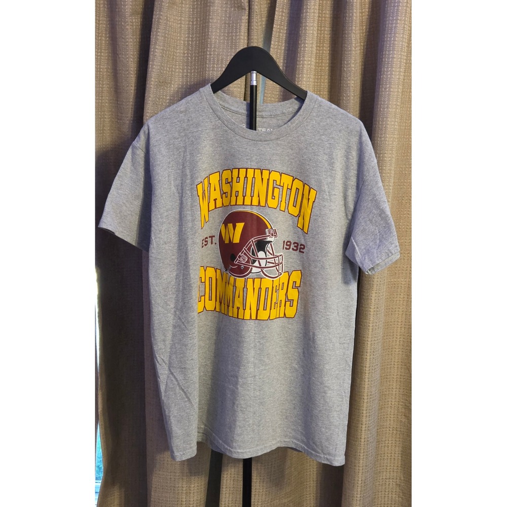 NFL Apparel Washington Commanders Short Sleeve T-Shirt Men's Size Large Gray